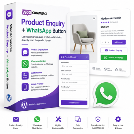 WooCommerce Product Enquiry + WhatsApp Button